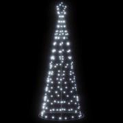 vidaXL LED julgran 200 LEDs kallvit 182 cm