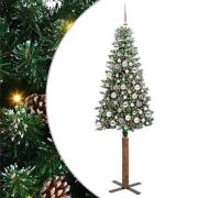 vidaXL Smal julgran med 300 LED-lampor Grön 180 cm PVC och solid furu