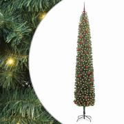 vidaXL Konstgjord julgran Grön 270 cm PVC och stål och plast