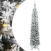 vidaXL Konstgjord julgran Grön 240 cm PVC och stål och plast
