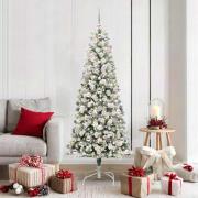 vidaXL Plast Hingad Julgran med LED -remsljus 180 cm PVC