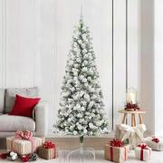 vidaXL Plast Hingad Julgran med LED -remsljus 210 cm PVC