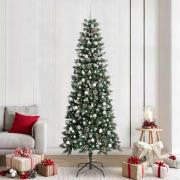 vidaXL Konstgjord julgran Grön 96 x 96 x 240 cm PVC och Plast och Stål