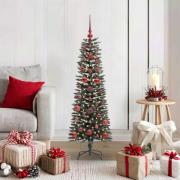 vidaXL Konstgjord julgran Grön 120 cm PVC och Plast och Stål