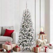 vidaXL Konstgjord julgran Vit 73 x 73 x 180 cm PVC, Plast, Stål och PE