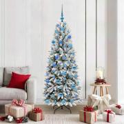 vidaXL Konstgjord julgran Vit 73 x 73 x 180 cm PVC, Plast, Stål och PE