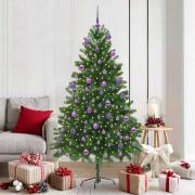 vidaXL Julgran med 300 LED-lampor med stativ Grön 180 cm PE