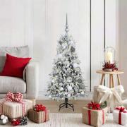 vidaXL Plast Hingad Julgran med 150 LED-lampor Grön 120 cm PE och PVC