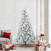 vidaXL Plast Hingad Julgran med 300 LED-lampor Grön 210 cm PE och PVC