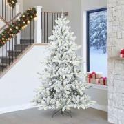 vidaXL Plast Hingad Julgran med 300 LED-lampor med stativ 240 cm PVC