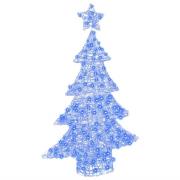 vidaXL Julgran med 100 LED-lampor Blå 120 cm Akryl
