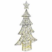 vidaXL Julgran med 160 LED-lampor Varmvit 150 cm Rotting