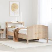 vidaXL Sängram utan madrass 100x200 cm massiv furu
