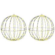 vidaXL Ball med 320 LED-lampor 2 pcs Varmvit 50 cm Metall
