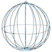 vidaXL Ball med 192 LED-lampor Kallvit 60 cm Metall