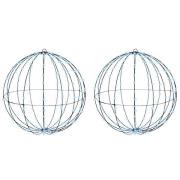 vidaXL Ball med 384 LED-lampor 2 pcs Kallvit 60 cm Metall