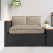 vidaXL Pallkuddset med kudde 3 pcs Taupe 120 x 80 x 12 cm Oxford tyg