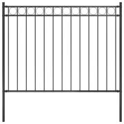 vidaXL Trädgårdsstaket stål 1,81x1,2 m svart
