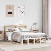 vidaXL Sängram utan madrass 140x190 cm massiv furu