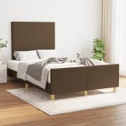 vidaXL sängram utan madrass mörkbrun 120x190 cm tyg