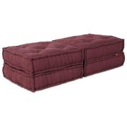 vidaXL Modulär soffa 2 pcs Bordeaux 70 x 70 x 36 cm tyg