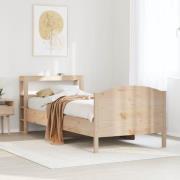 vidaXL Sängram utan madrass 90x200 cm massiv furu