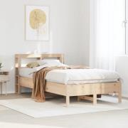 vidaXL Sängram utan madrass 90x190 cm massiv furu