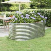 vidaXL Odlingslåda galvaniserat stål 175x100x68 cm silver