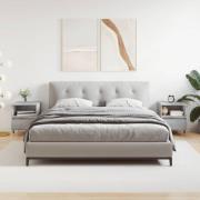 vidaXL Sängbord 2 st betonggrå 40x35x50 cm konstruerat trä