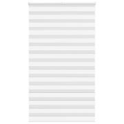 vidaXL Rullgardin zebra vit 130x230 cm tyg bredd 125,9 cm polyester