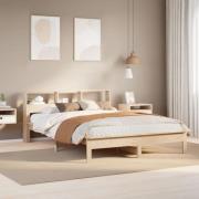 vidaXL Sängram utan madrass 140x200 cm massiv furu