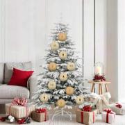 vidaXL Julfirande Kulset XL 9 pcs Guld Plast