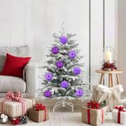 vidaXL Julprydnad Set XL 15 pcs Lila Plast