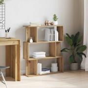 vidaXL Bokhylla artisan ek 80x24x96 cm konstruerat trä