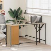 vidaXL Skrivbord sonoma-ek 141x141x75 cm konstruerat trä