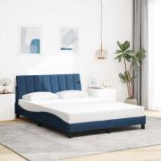 vidaXL Bed Frame without Mattress "Hanko" Blue 140x200cm Fabric