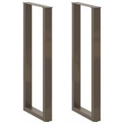 vidaXL Barbordsben U-formade 2 st naturstål 40x(110-111) cm stål