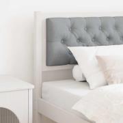 vidaXL Huvudgavel Övrigt Vit och ljusgrå 90 cm Massiv furu