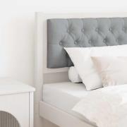 vidaXL Huvudgavel Övrigt Vit och ljusgrå 80 cm Massiv furu