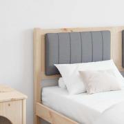vidaXL Klädd sänggavel med huvudgavel Brun 140 cm Massiv furu