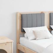vidaXL Klädd sänggavel med huvudgavel Brun 120 cm Massiv furu