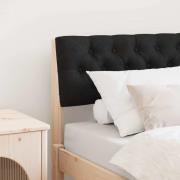 vidaXL Klädd sänggavel Svart 80 cm Massiv furu