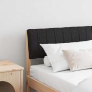 vidaXL Klädd sänggavel Svart 140 cm Massiv furu