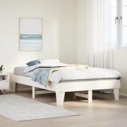 vidaXL Sängram utan madrass vit 120x190 cm massiv furu