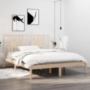 vidaXL Sängram massiv furu 160x200 cm