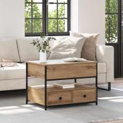 vidaXL Kaffeebord Artisan Ek 70 x 50 x 54.5 cm Konstruerat trä