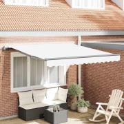 vidaXL Utfällbar markis Vit 300 x 250 cm tyg
