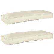 vidaXL Pallkuddset 2 pcs Kräm 100 x 40 x 8 cm Oxford tyg