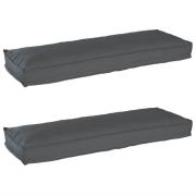 vidaXL Pallkuddset 2 pcs Antracit 120 x 40 x 8 cm Oxford tyg