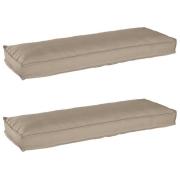 vidaXL Pallkuddset 2 pcs Taupe 120 x 40 x 8 cm Oxford tyg